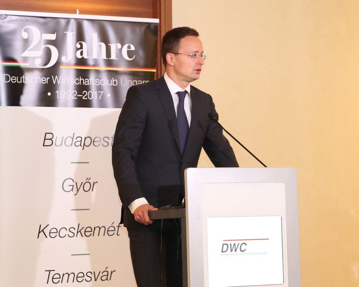 Vortrag von Minister Szijjártó